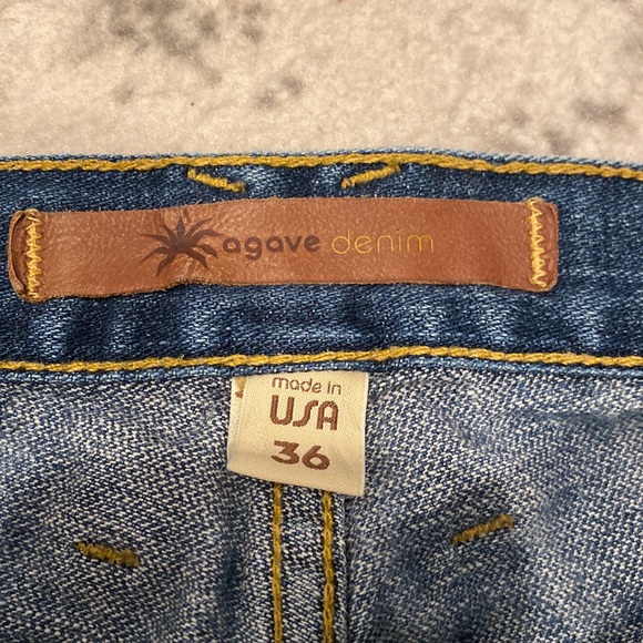 agave denim waterman relaxed straight jeans size 36 100% cotton made in USA EUC - Picture 3 of 9